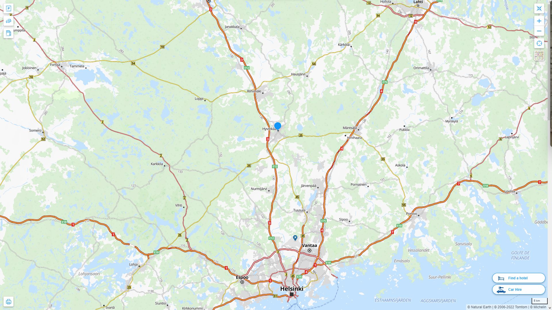 Hyvinkaa Highway and Road Map